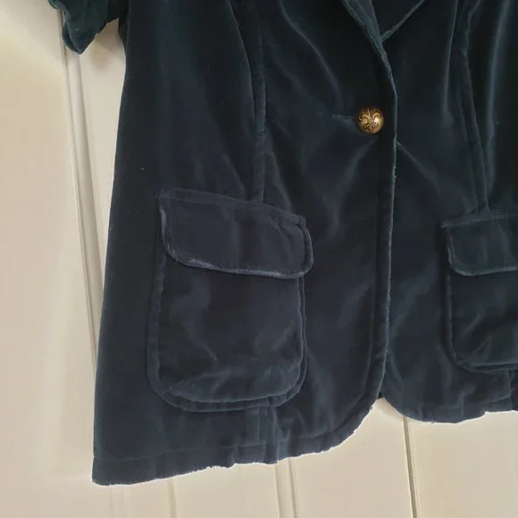 NWT BB Dakota Velvet Blazer - Size L- Jewel tone short sleeve jacket - Picture 4 of 13